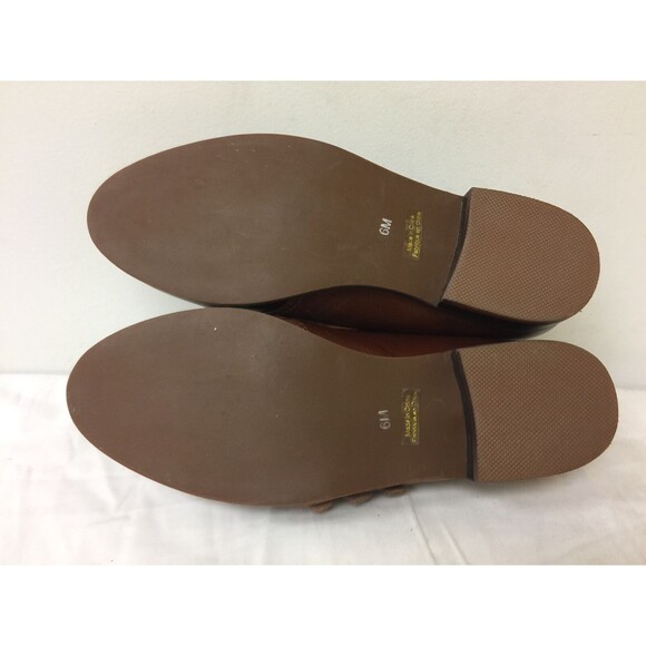 JEFFREY CAMPBELL WOMEN BROWN LOW HEEL LEATHER SHOES  WITH BUCKLE DETAILS SIZE 6M - Picture 9 of 9